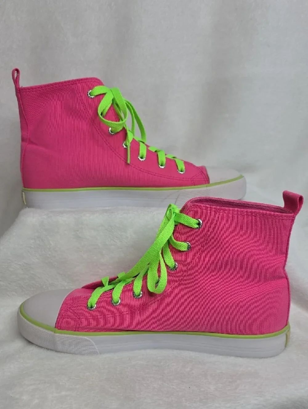 Polo by Ralph Lauren Hot Pink High-Top Sneakers with Neon Green Accents